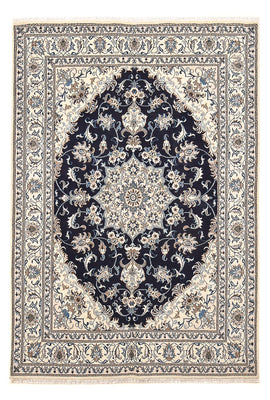 Tapis persan - Nain - 239 x 165 cm - bleu foncé