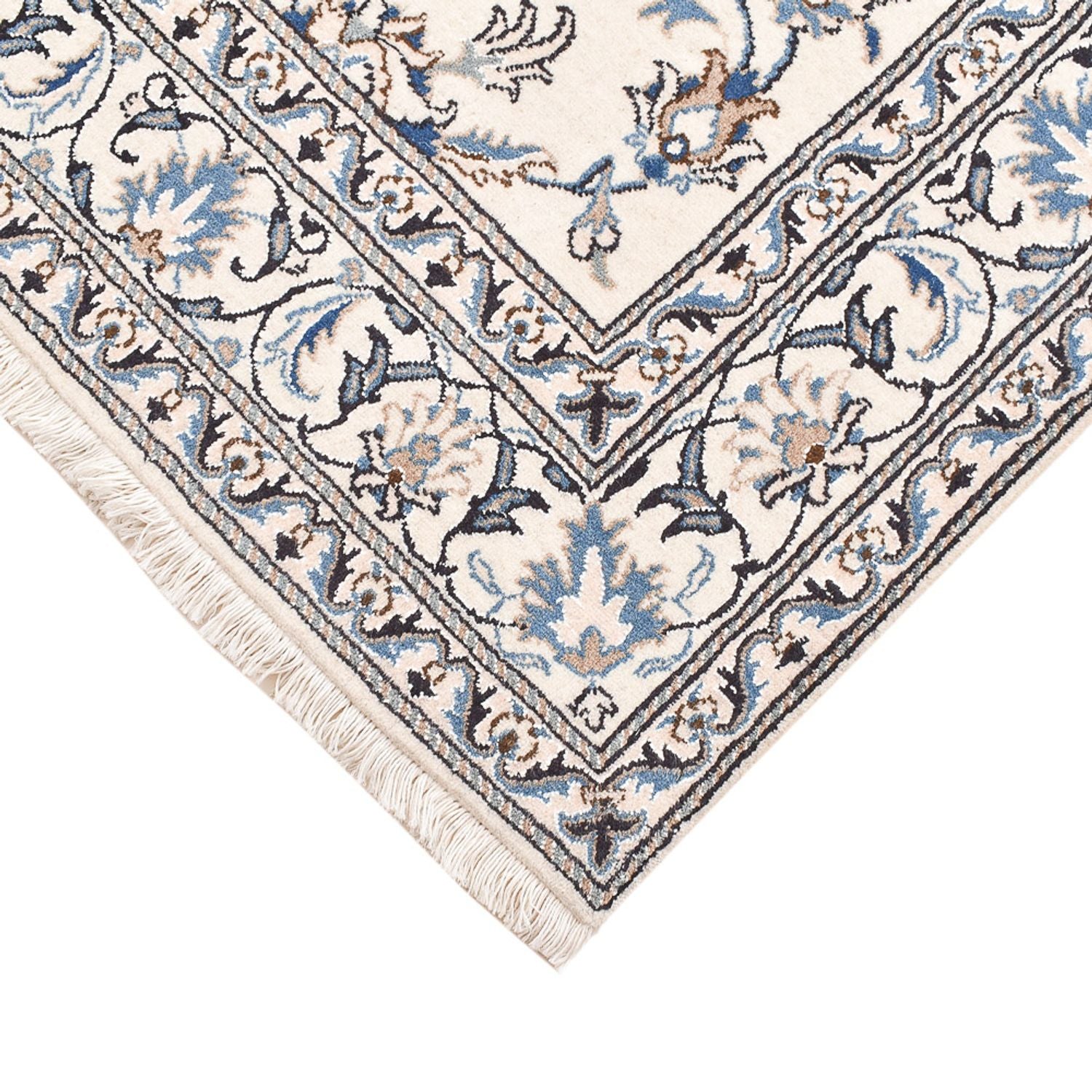 Tapis persan - Nain - 203 x 145 cm - gris clair