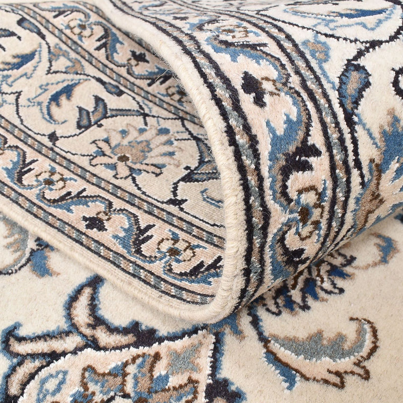 Tapis persan - Nain - 203 x 145 cm - gris clair