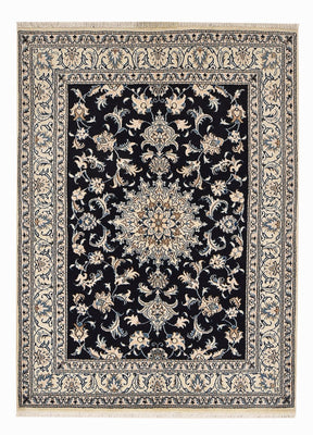 Tapis persan - Nain - 200 x 149 cm - bleu foncé