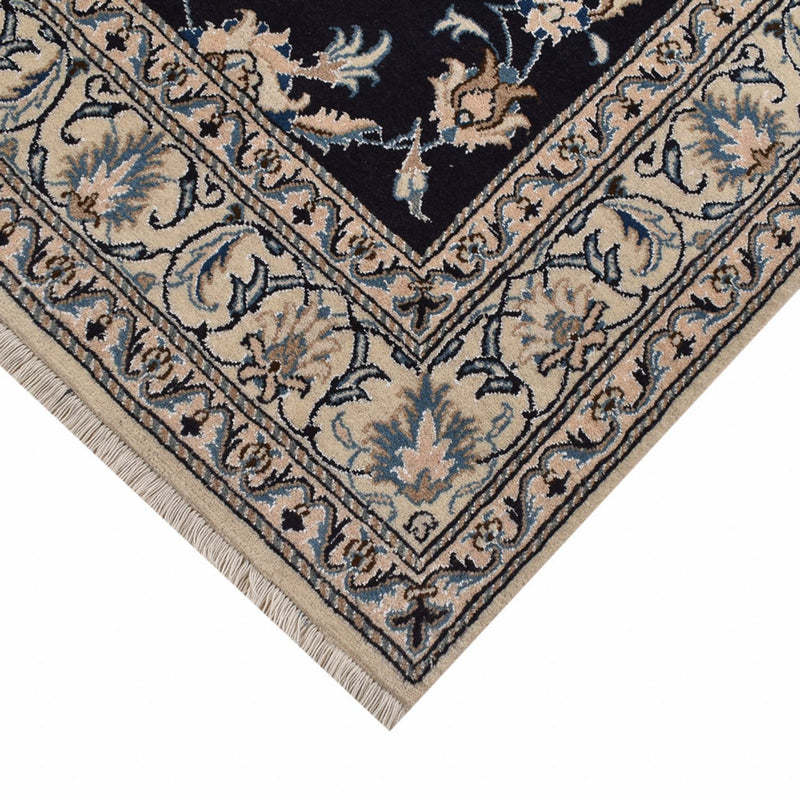 Tapis persan - Nain - 200 x 149 cm - bleu foncé
