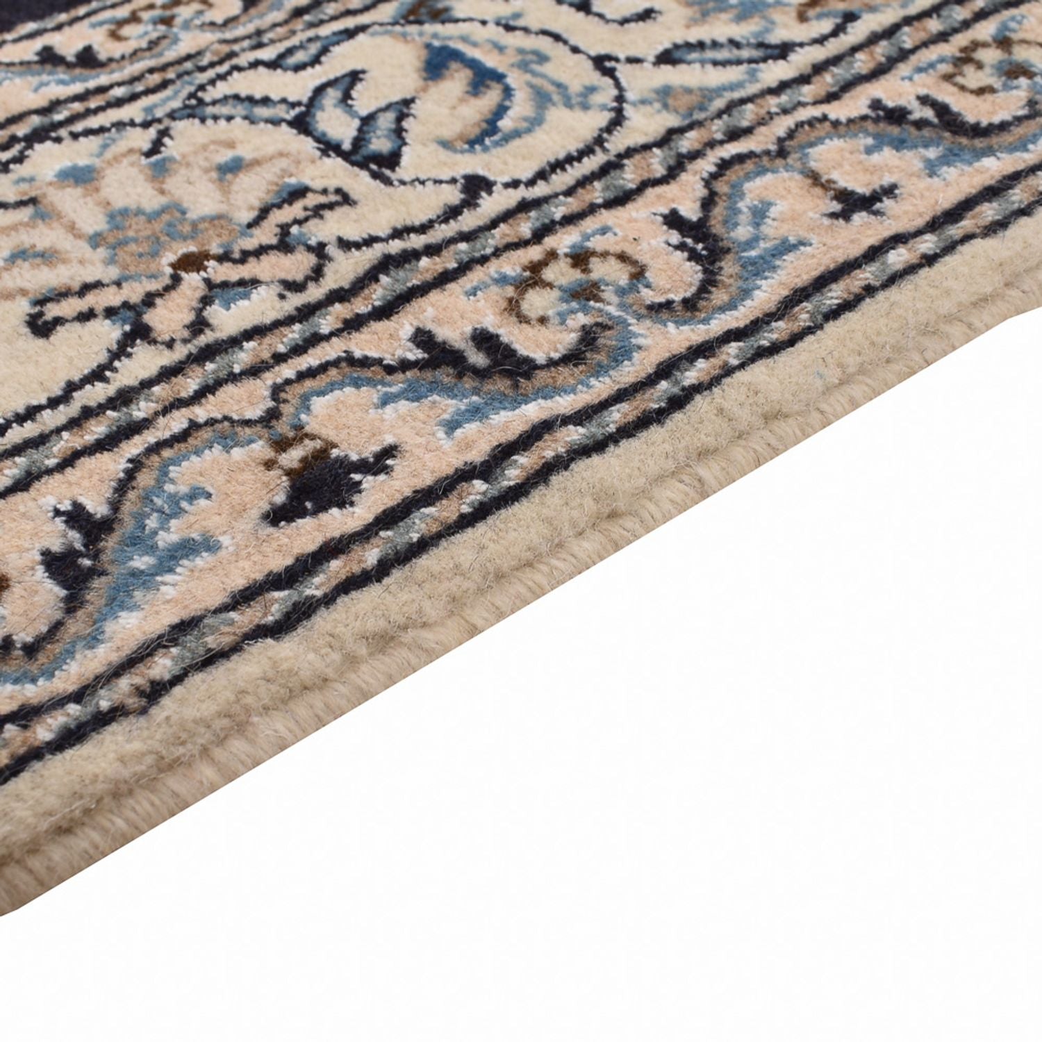 Tapis persan - Nain - 200 x 149 cm - bleu foncé