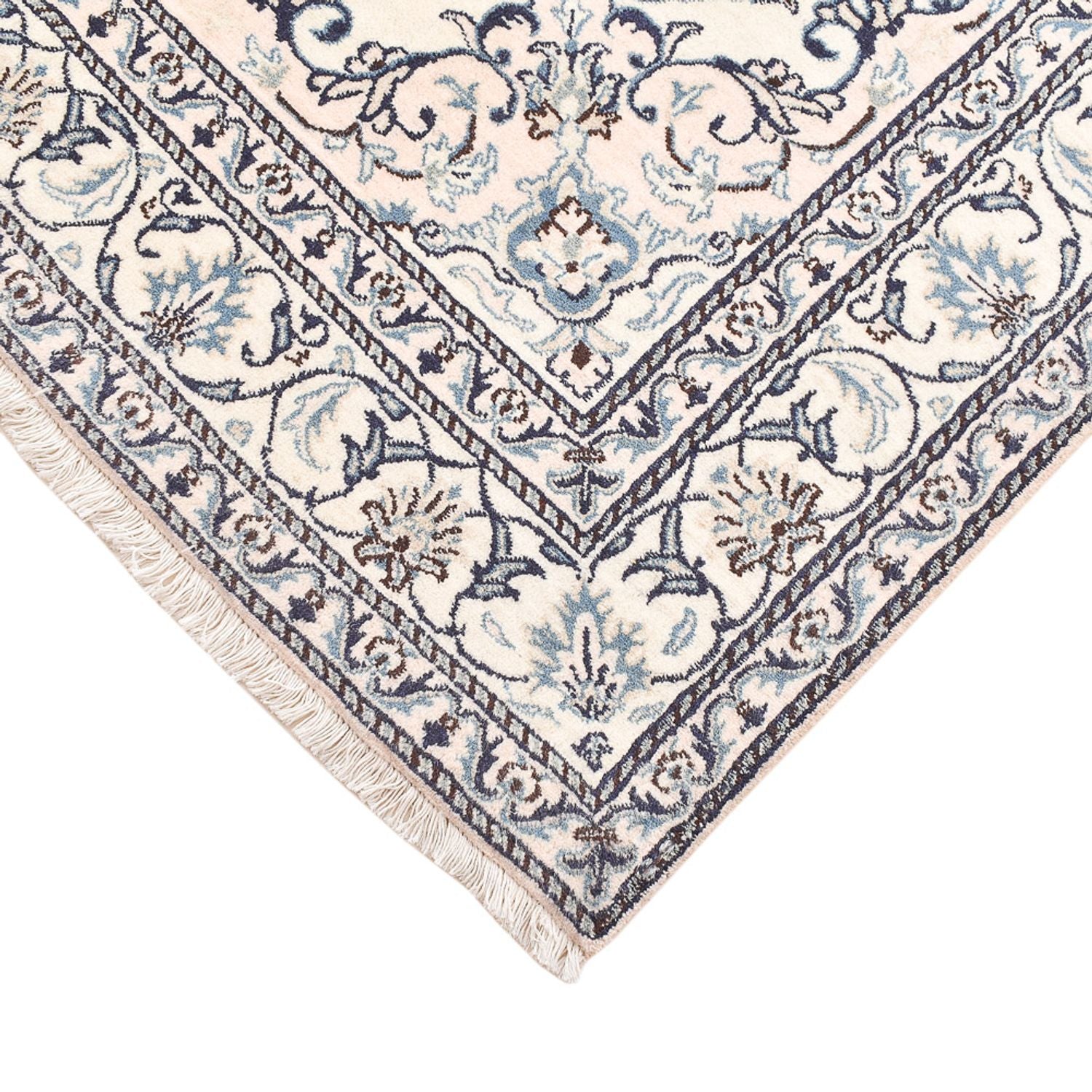 Tapis persan - Nain - 209 x 149 cm - gris clair