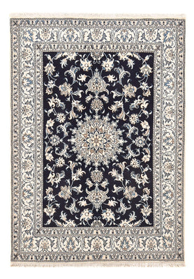 Tapis persan - Nain - 207 x 146 cm - bleu foncé