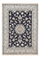 Tapis persan - Nain - 207 x 146 cm - bleu foncé