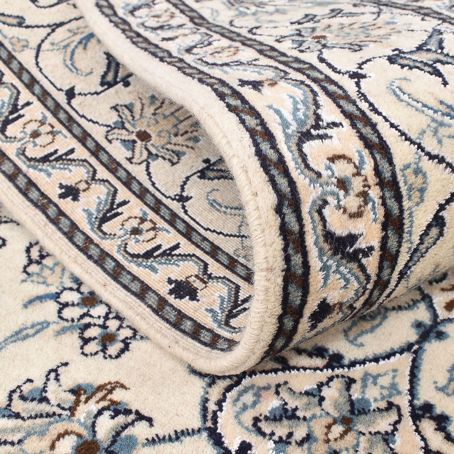 Tapis persan - Nain - 202 x 150 cm - beige clair