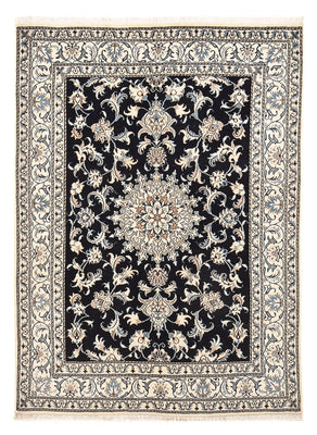 Tapis persan - Nain - 198 x 147 cm - bleu foncé