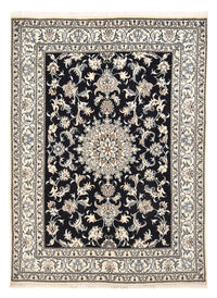Tapis persan - Nain - 198 x 147 cm - bleu foncé