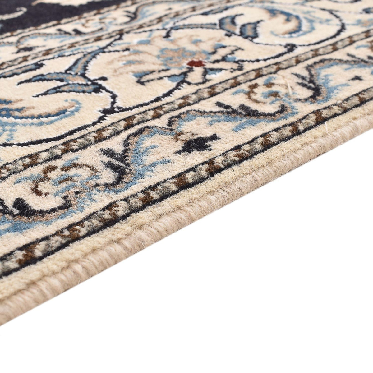 Tapis persan - Nain - 198 x 147 cm - bleu foncé