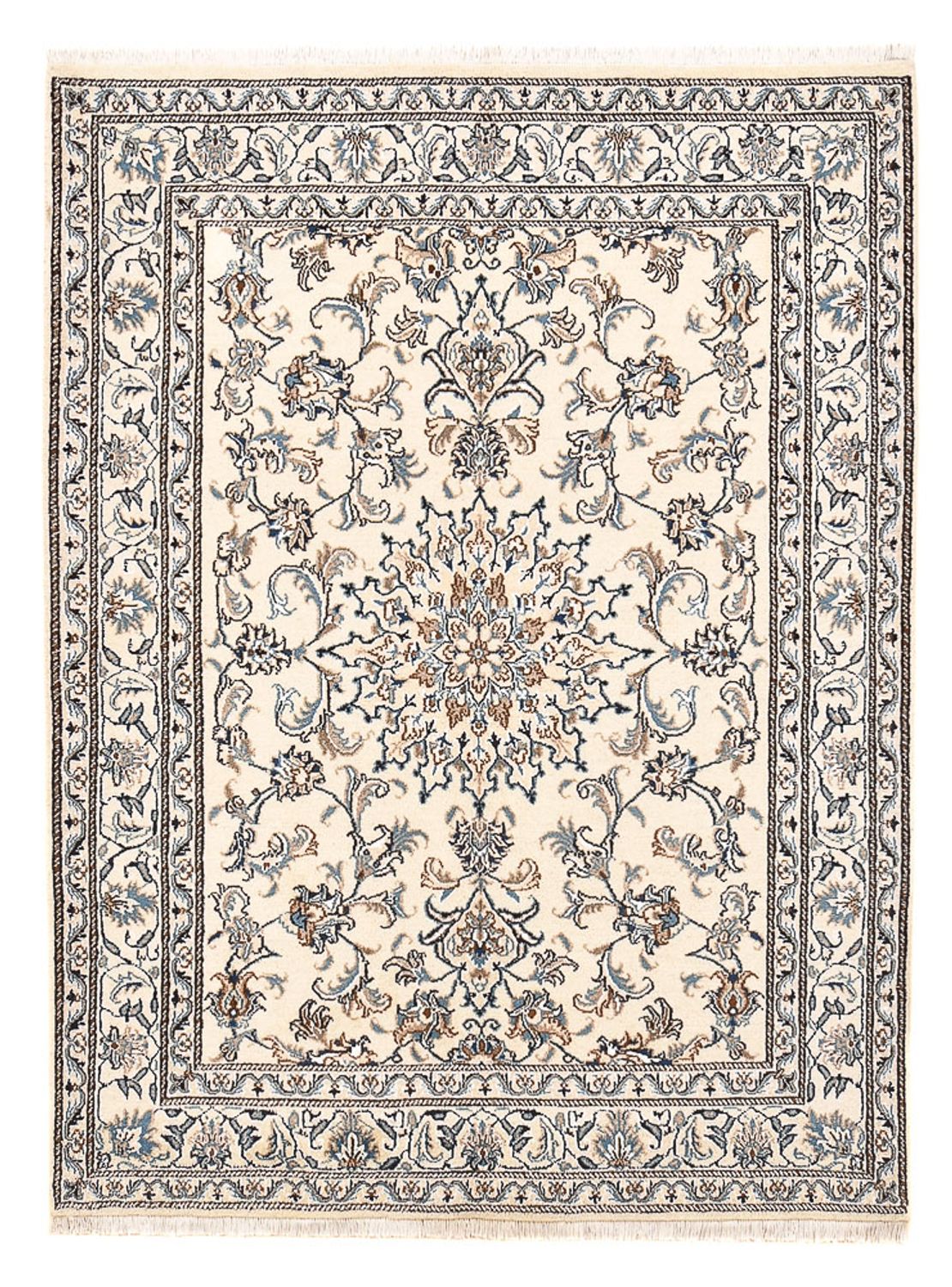Tapis persan - Nain - 195 x 147 cm - beige clair