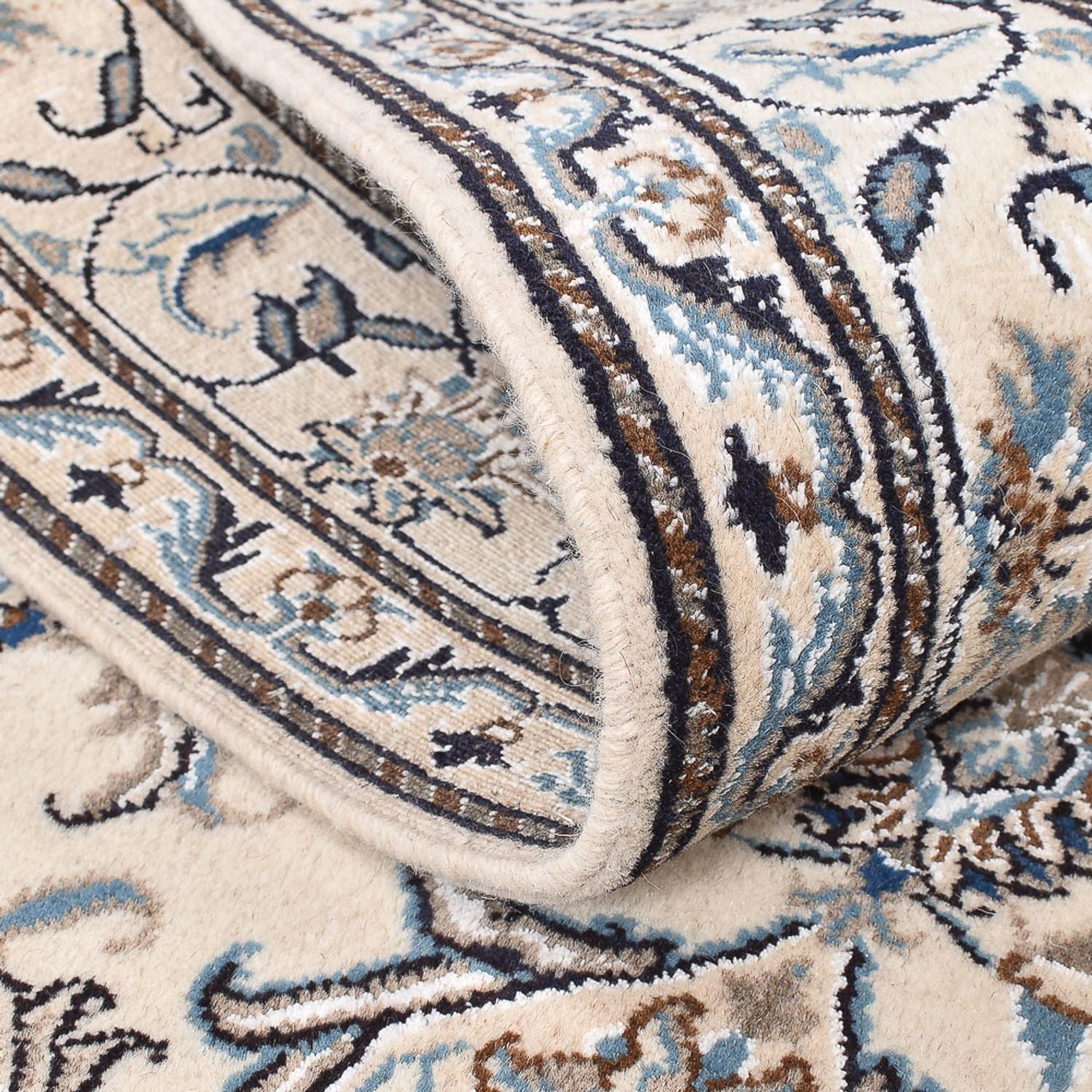 Tapis persan - Nain - 195 x 147 cm - beige clair