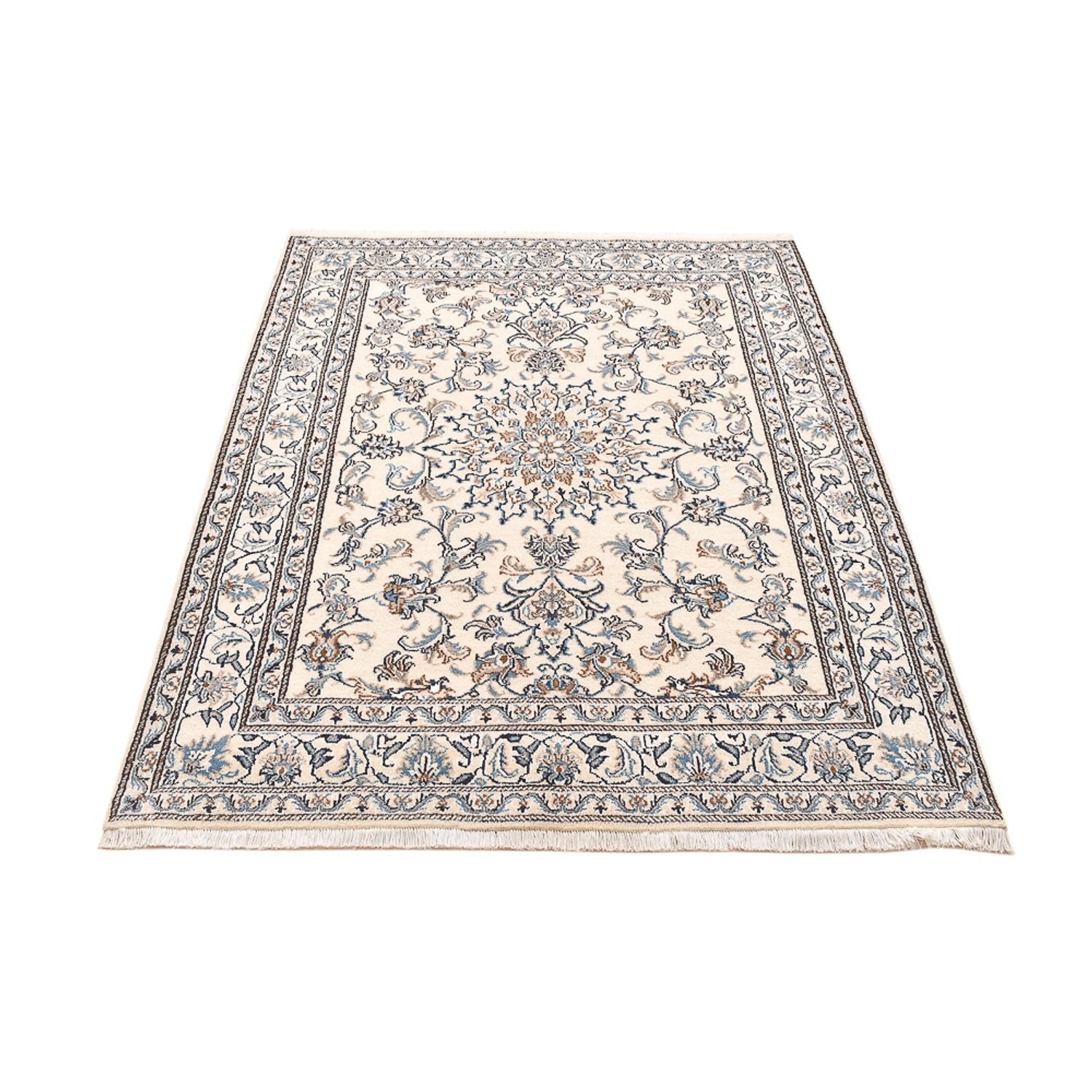 Tapis persan - Nain - 195 x 147 cm - beige clair