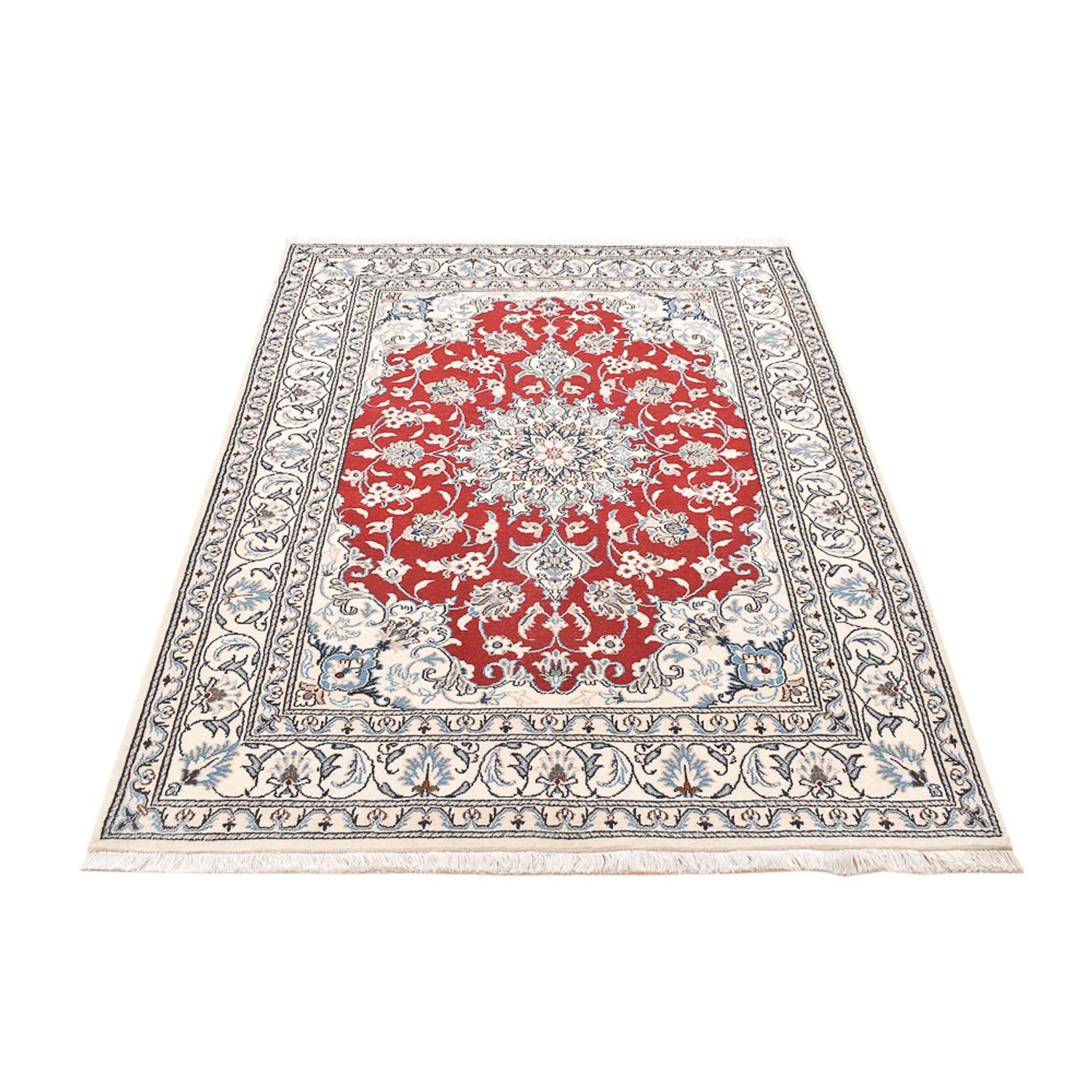 Tapis persan - Nain - 195 x 143 cm - rouge