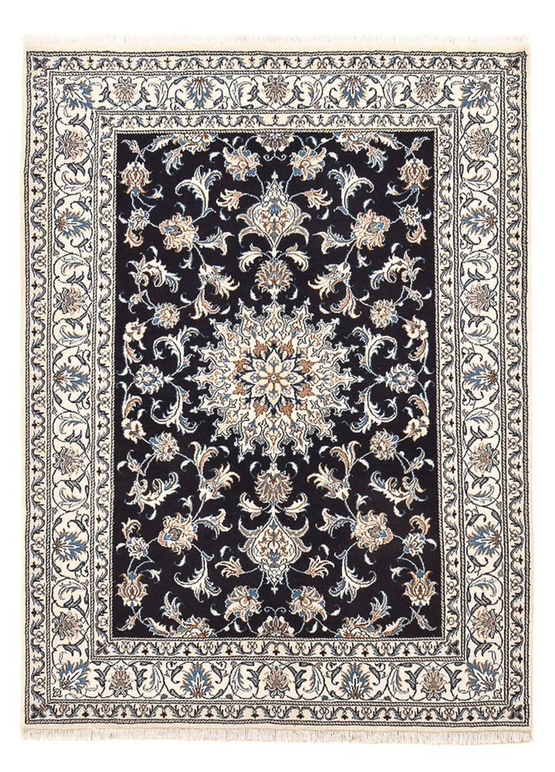 Tapis persan - Nain - 195 x 147 cm - bleu foncé