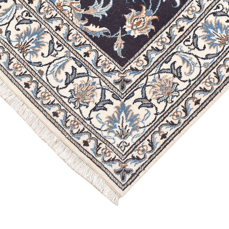 Tapis persan - Nain - 195 x 147 cm - bleu foncé