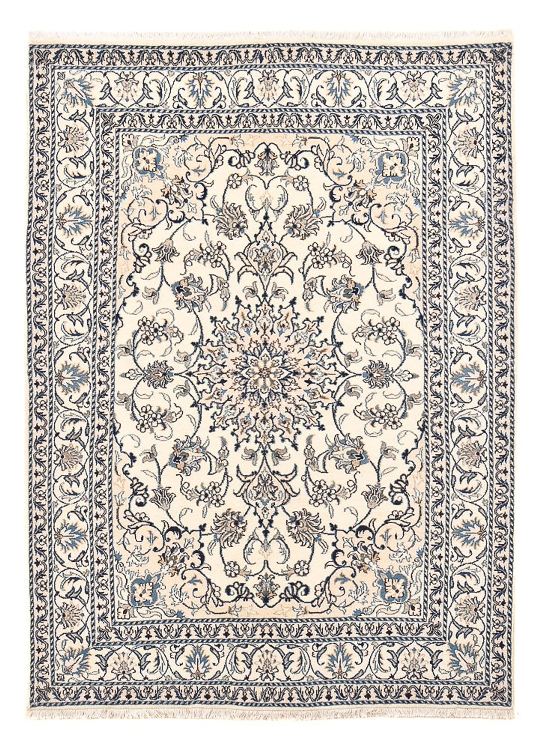 Tapis persan - Nain - 207 x 152 cm - beige clair