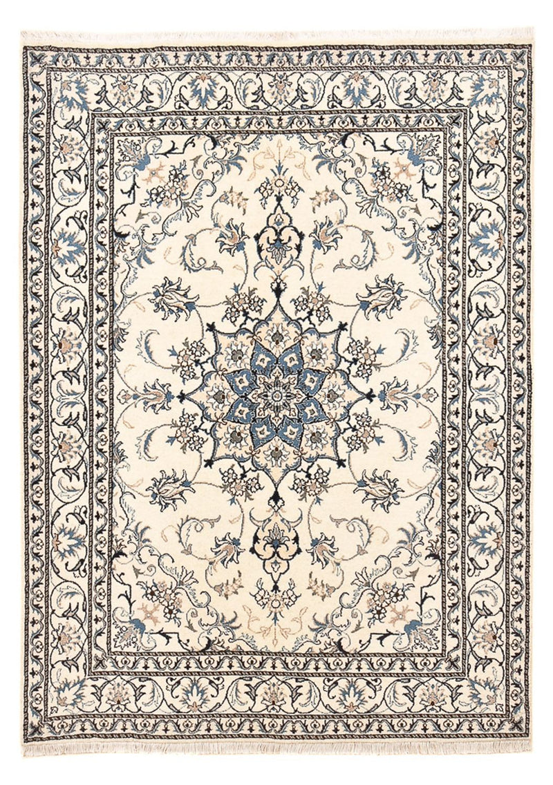 Tapis persan - Nain - 204 x 151 cm - beige clair