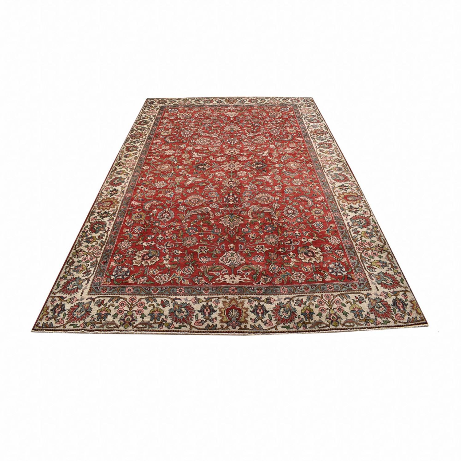 Tapis persan - Tabriz - 322 x 209 cm - rouge