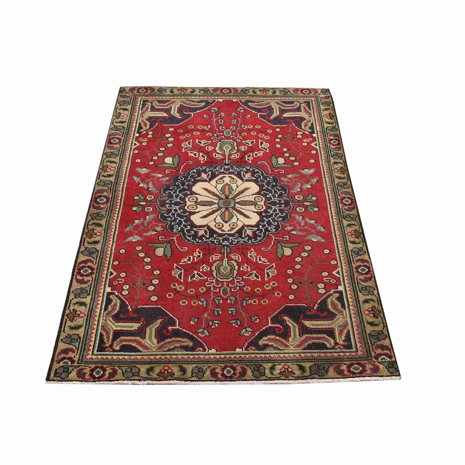 Tapis persan - Tabriz - 155 x 100 cm - rouge