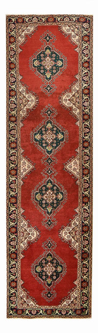Tapis de couloir Tapis persan - Tabriz - 340 x 96 cm - rouge
