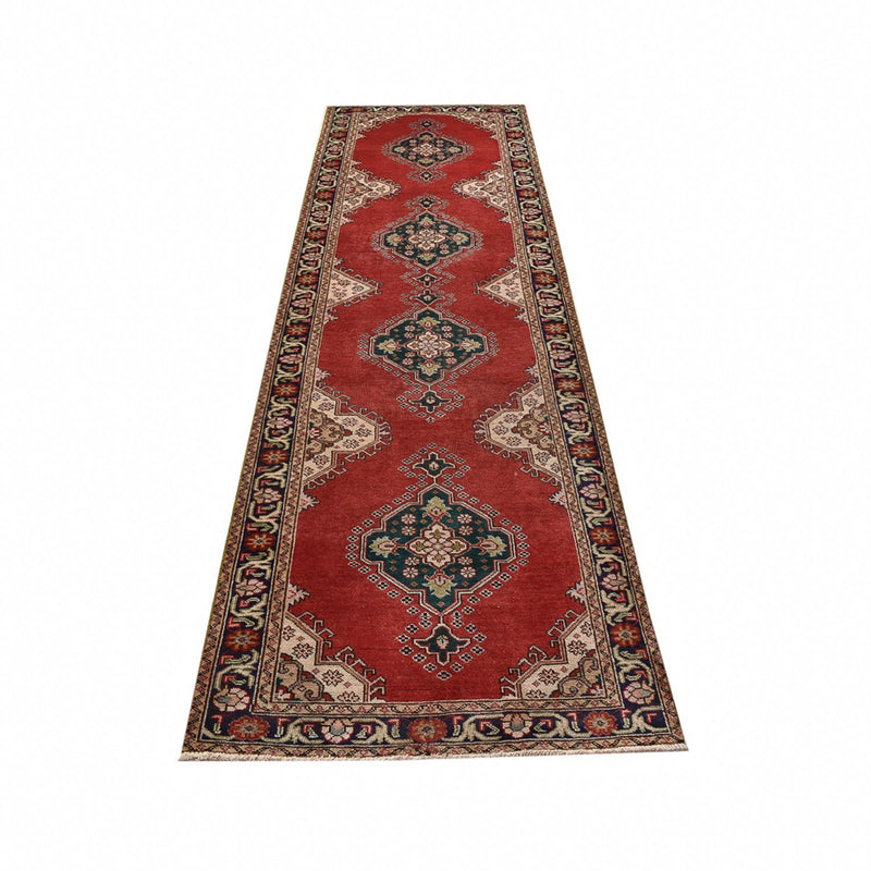 Tapis de couloir Tapis persan - Tabriz - 340 x 96 cm - rouge
