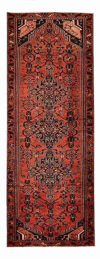 Tapis de couloir Tapis persan - Bidjar - 288 x 104 cm - rouge