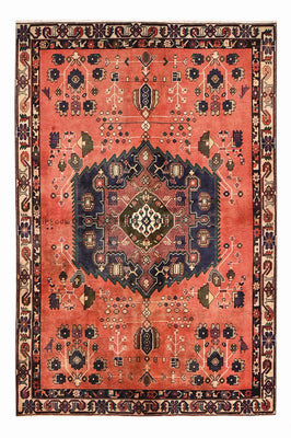Tapis persan - Nomadic - 237 x 155 cm - rouge clair
