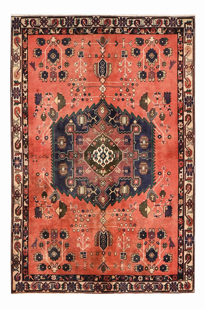 Tapis persan - Nomadic - 237 x 155 cm - rouge clair