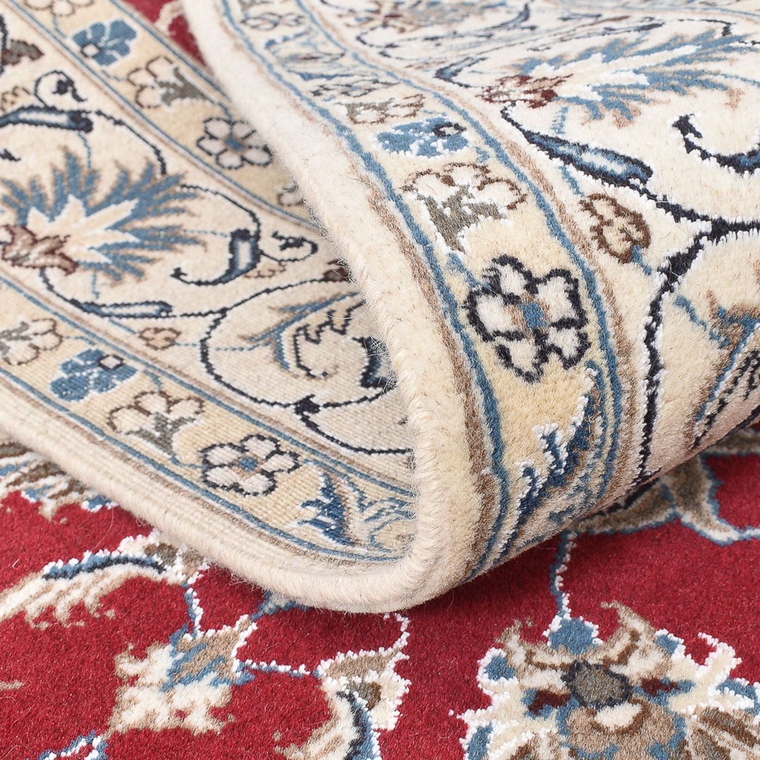 Tapis persan - Nain - 197 x 150 cm - rouge