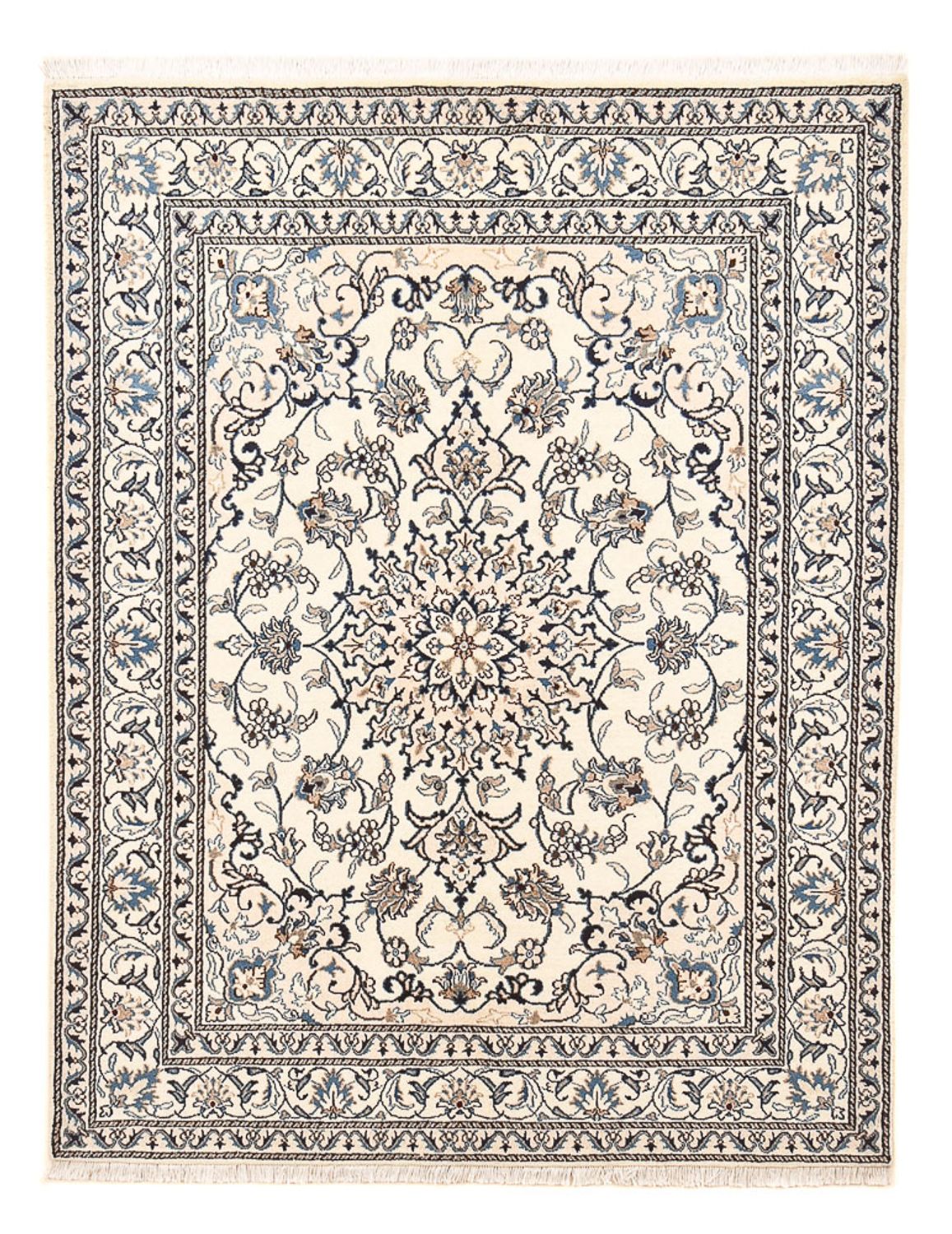Tapis persan - Nain - 195 x 150 cm - beige clair