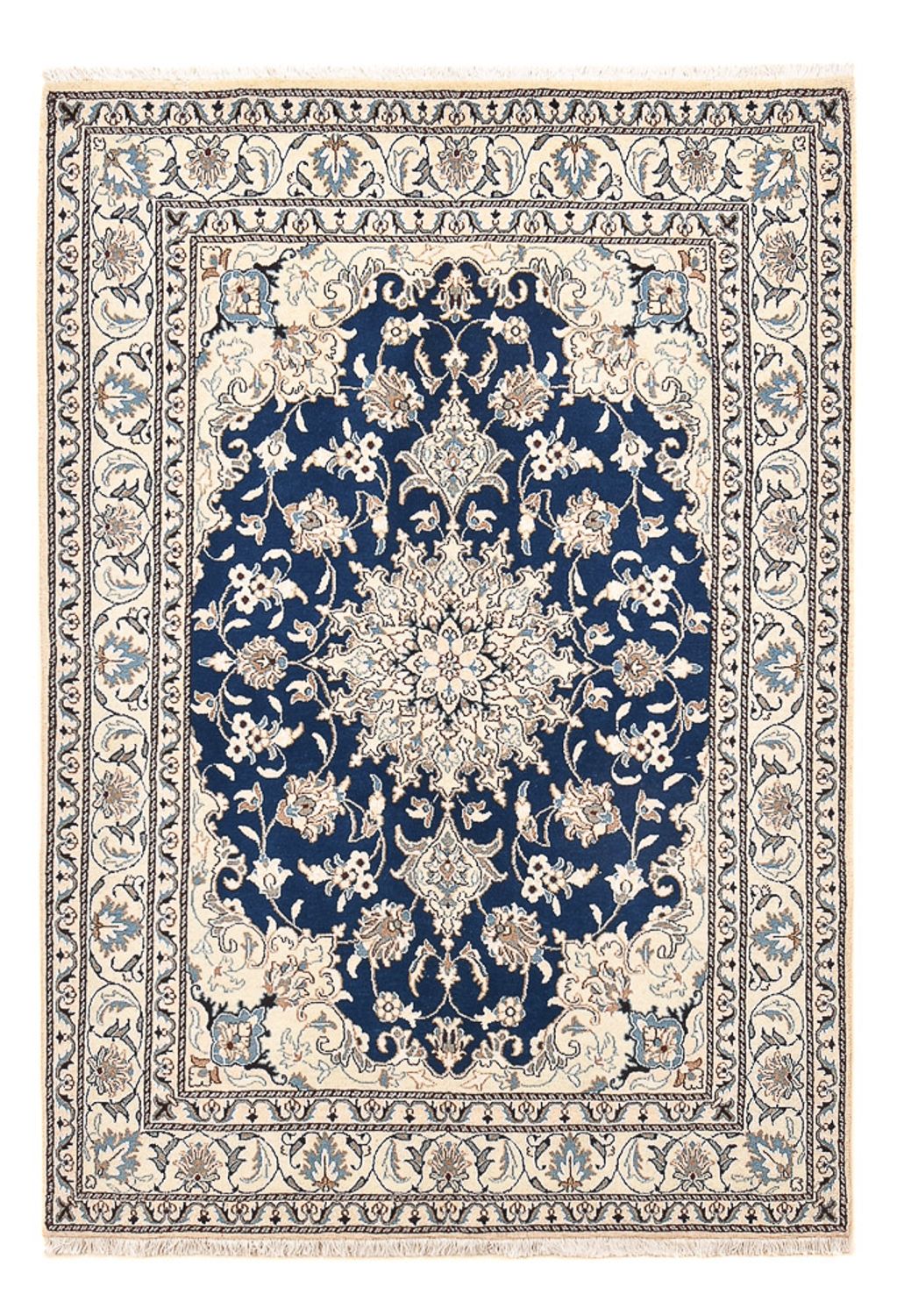 Tapis persan - Nain - 212 x 147 cm - bleu