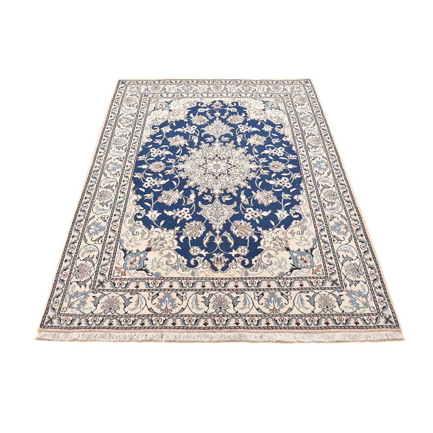 Tapis persan - Nain - 212 x 147 cm - bleu