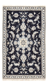 Tapis persan - Nain - 140 x 87 cm - bleu foncé