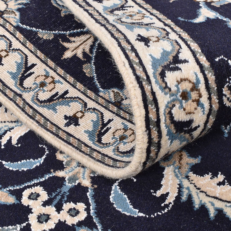 Tapis persan - Nain - 140 x 87 cm - bleu foncé