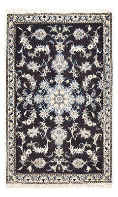 Tapis persan - Nain - 141 x 90 cm - bleu foncé