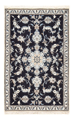 Tapis persan - Nain - 140 x 89 cm - bleu foncé
