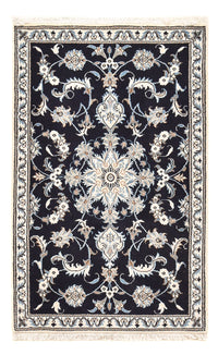 Tapis persan - Nain - 140 x 89 cm - bleu foncé