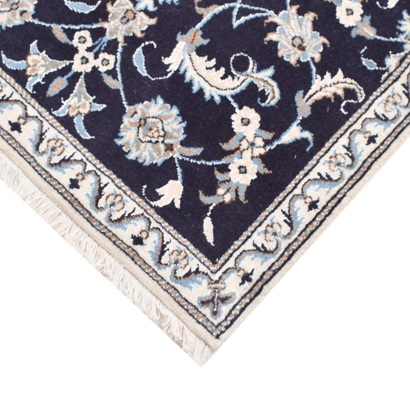 Tapis persan - Nain - 140 x 89 cm - bleu foncé