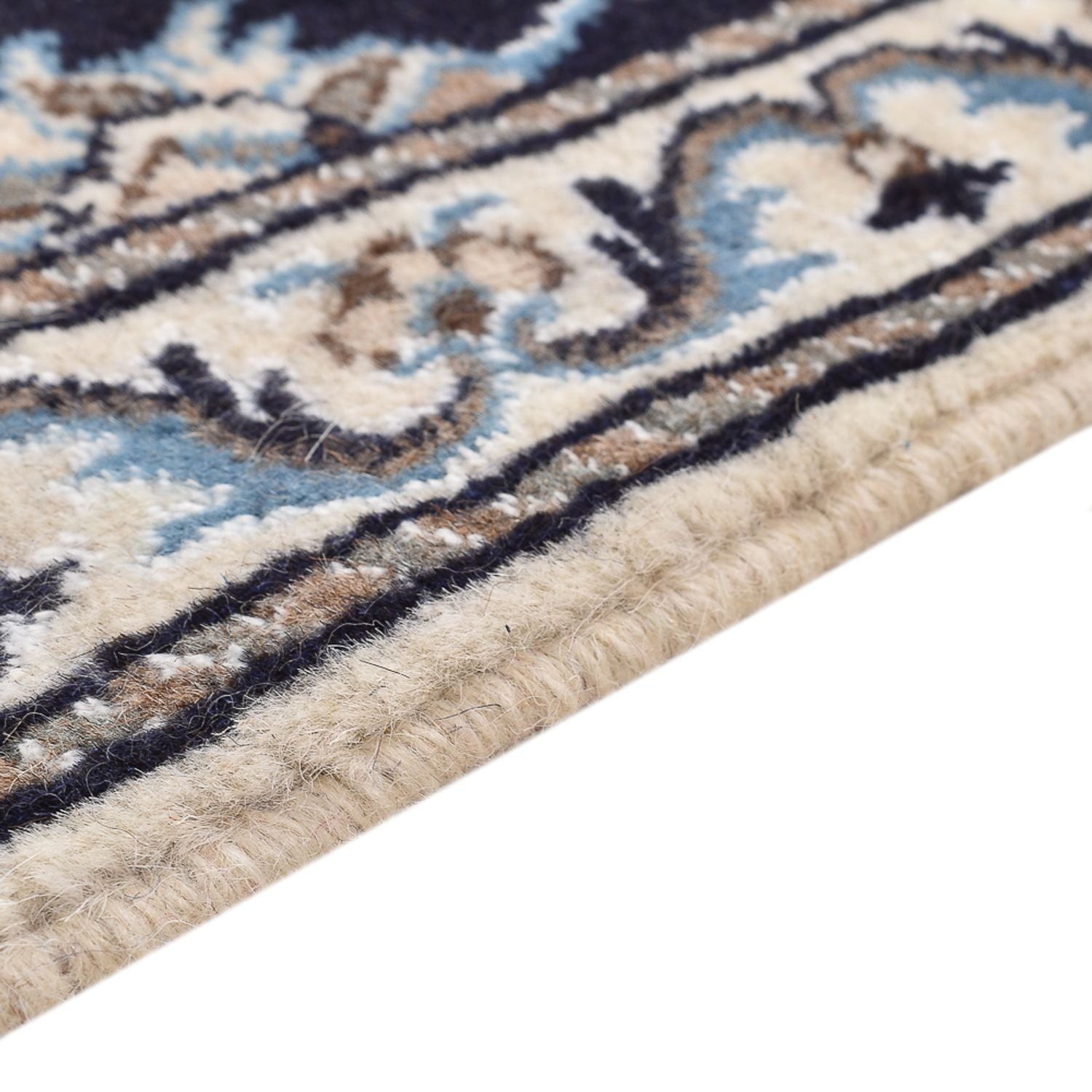 Tapis persan - Nain - 140 x 89 cm - bleu foncé