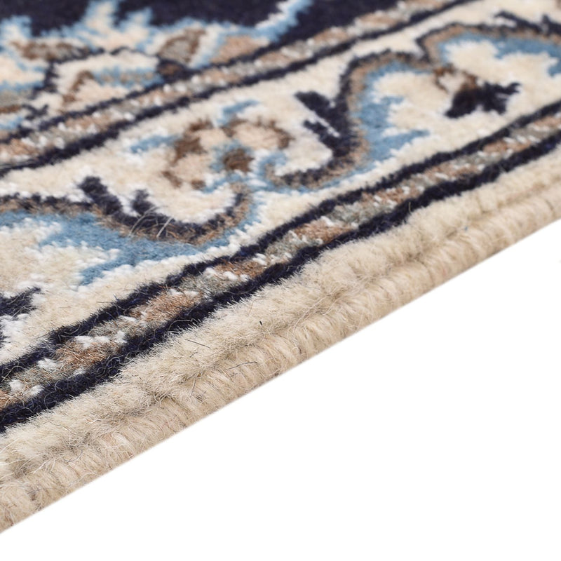 Tapis persan - Nain - 140 x 89 cm - bleu foncé