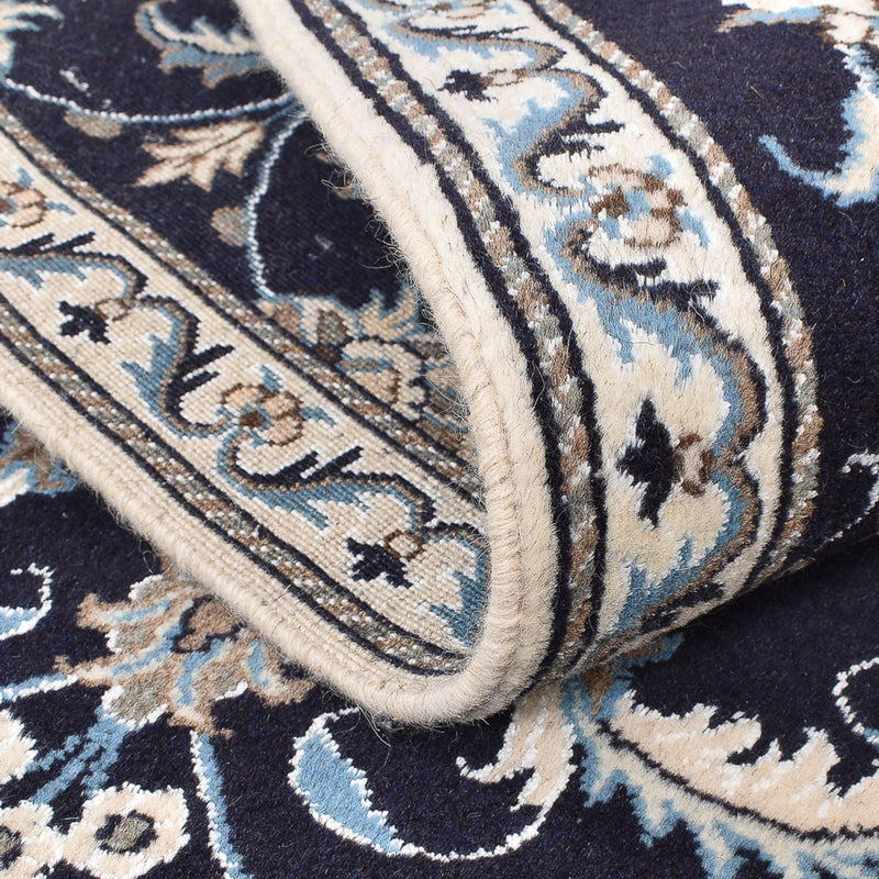Tapis persan - Nain - 140 x 89 cm - bleu foncé