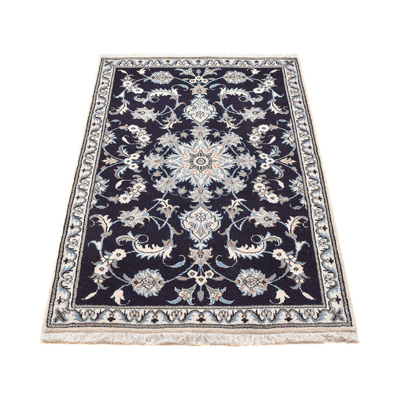 Tapis persan - Nain - 140 x 89 cm - bleu foncé