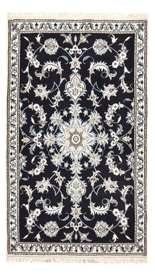 Tapis persan - Nain - 143 x 90 cm - bleu foncé
