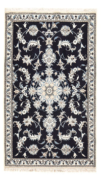 Tapis persan - Nain - 143 x 90 cm - bleu foncé