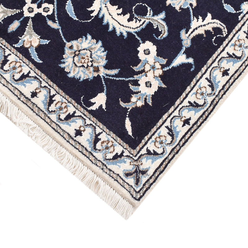 Tapis persan - Nain - 143 x 90 cm - bleu foncé