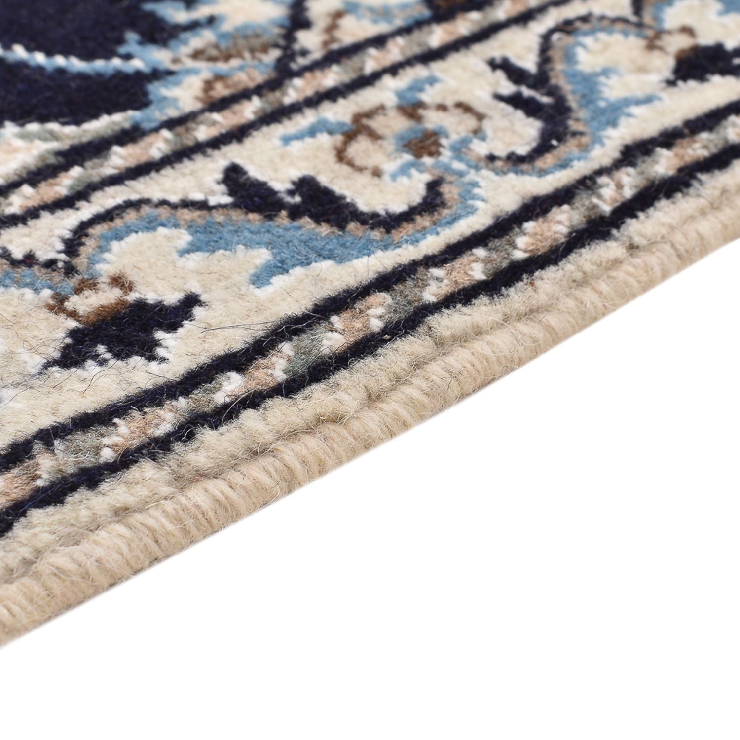Tapis persan - Nain - 143 x 90 cm - bleu foncé
