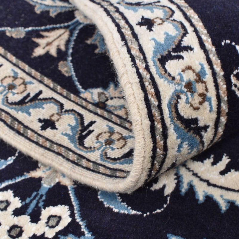 Tapis persan - Nain - 143 x 90 cm - bleu foncé