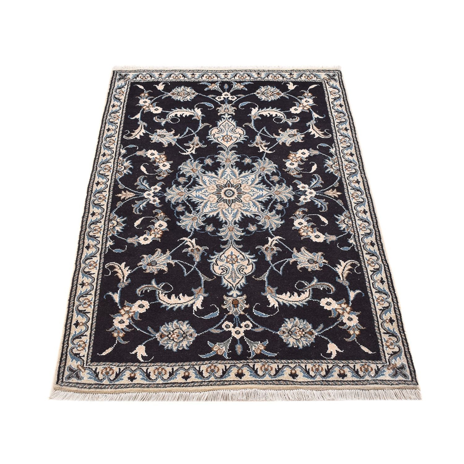 Tapis persan - Nain - 145 x 87 cm - beige foncé