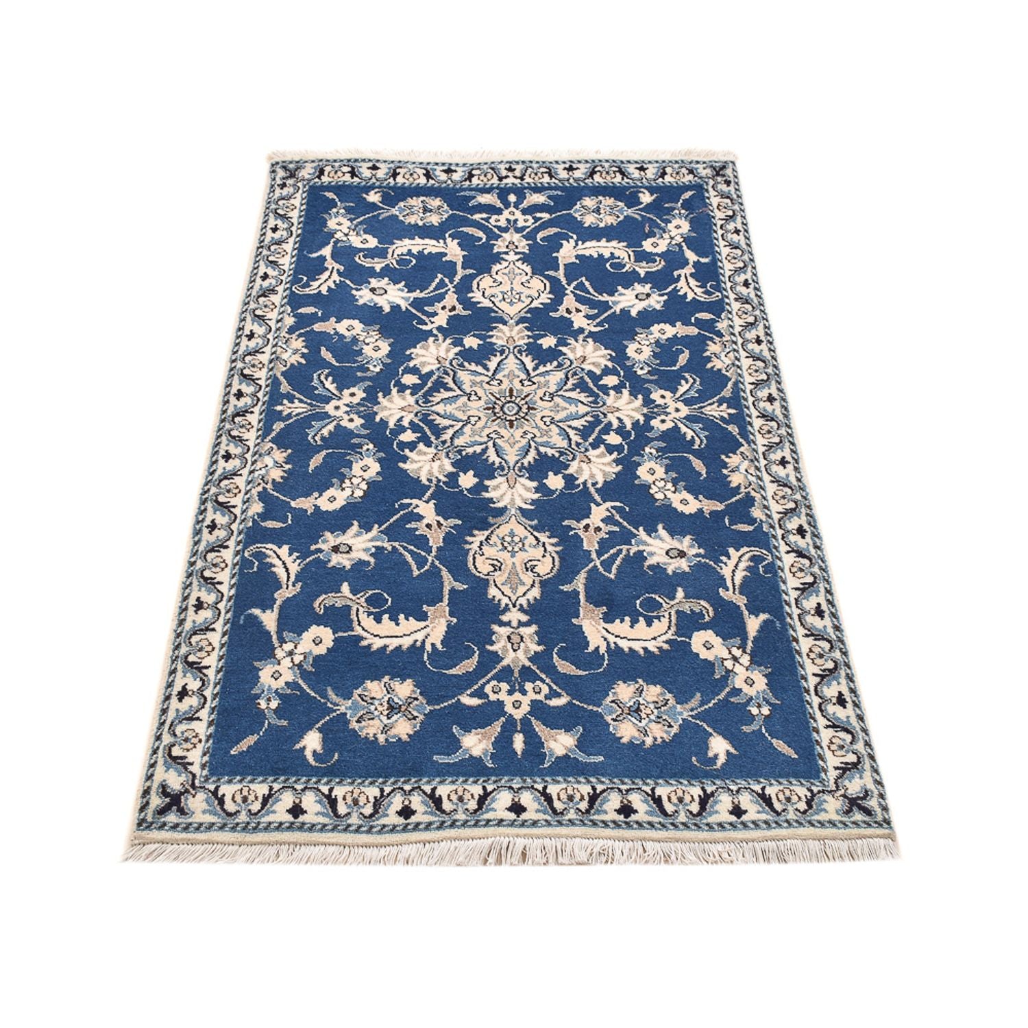 Tapis persan - Nain - 143 x 86 cm - bleu