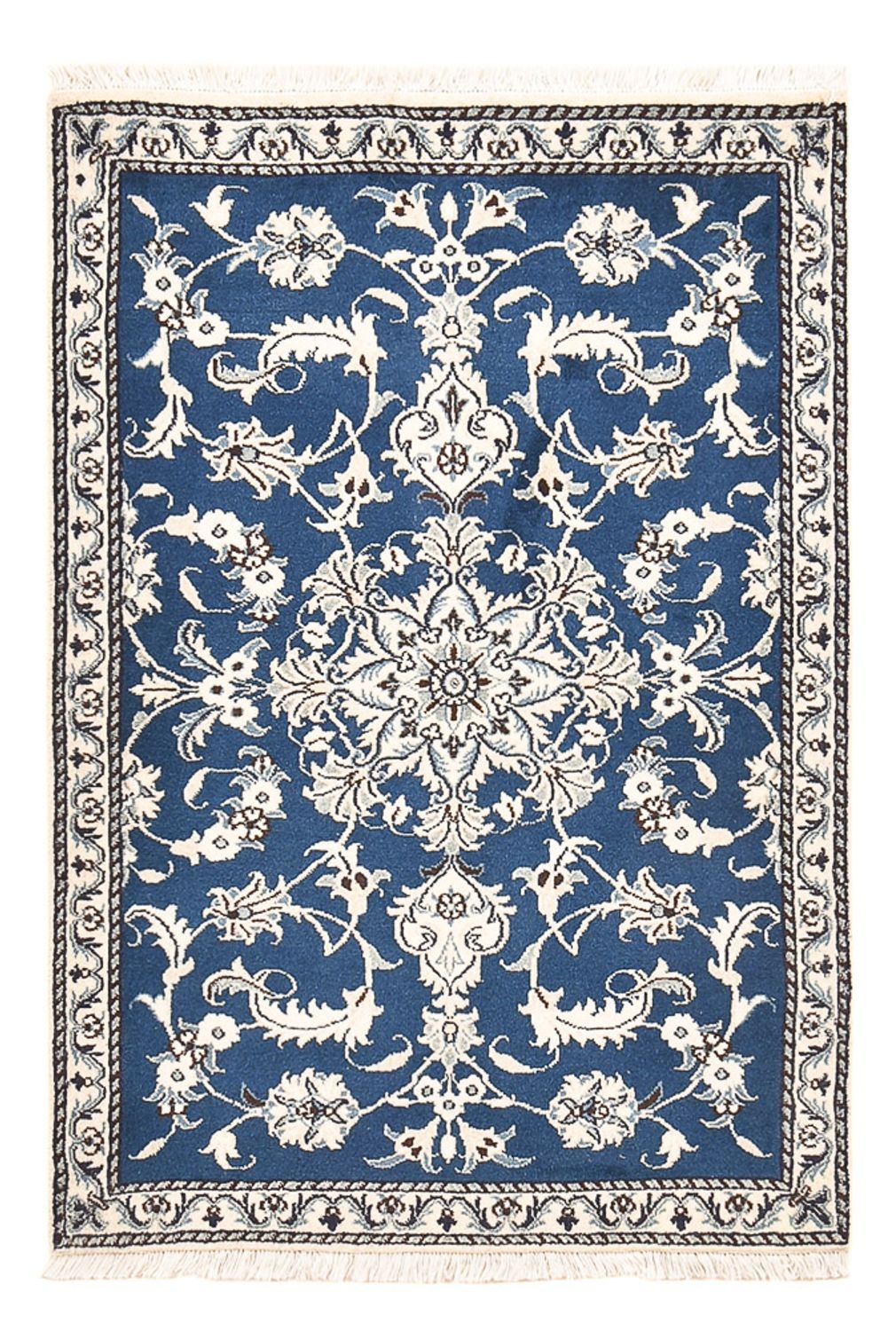 Tapis persan - Nain - 133 x 90 cm - bleu